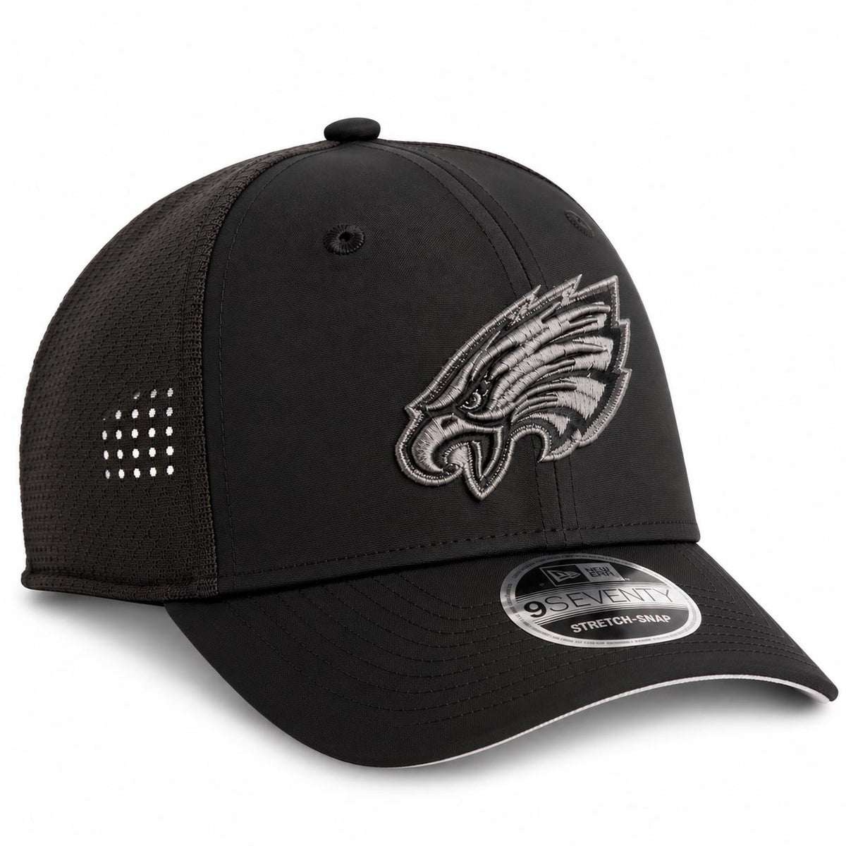NFL Philadelphia Eagles New Era Black Pearl Trucker 9SEVENTY Stretch-Snap Hat- Black