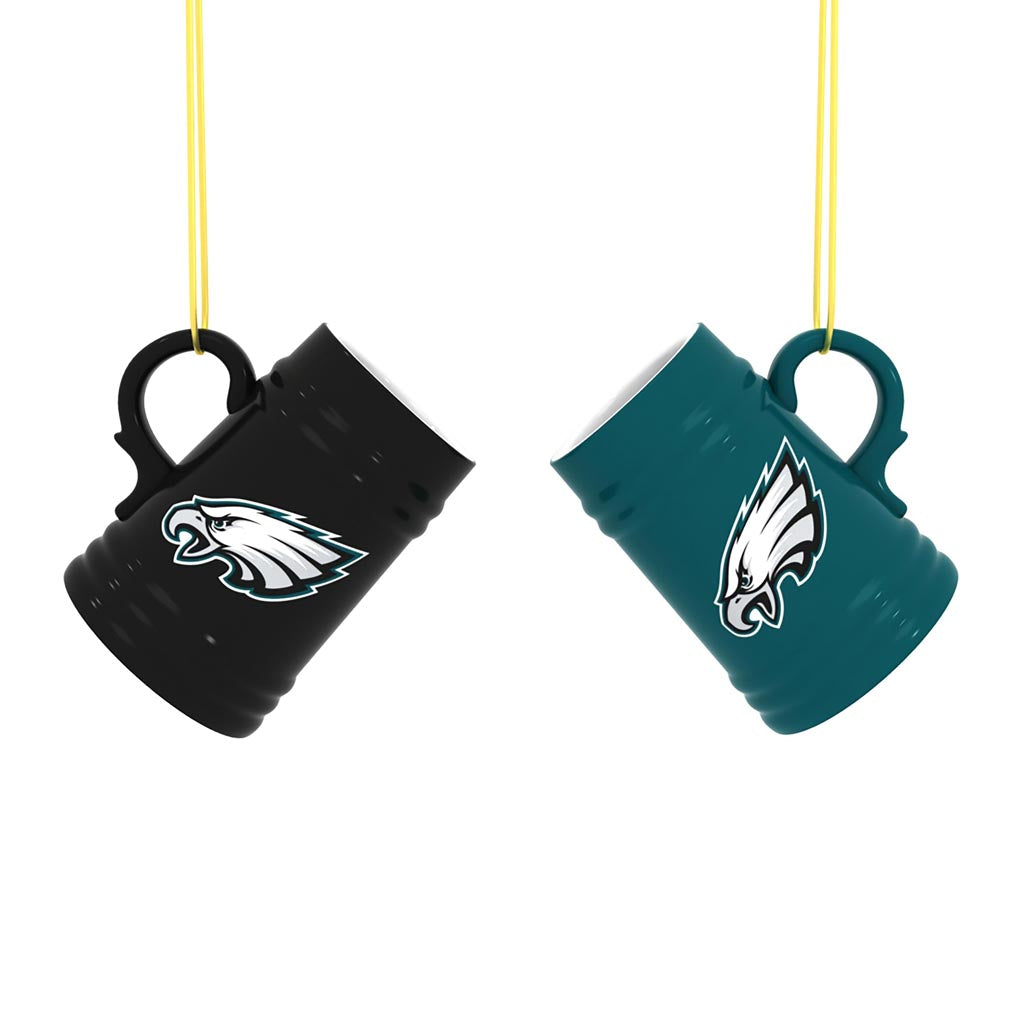 NFL Philadelphia Eagles Evergreen Mini Stein 2-Pack, 3 oz Cup Set - Black/Green