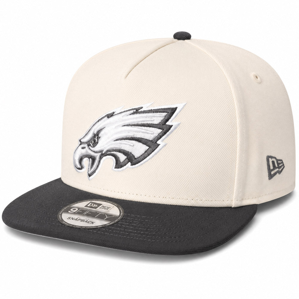 NFL Philadelphia Eagles New Era Gridiron Chrome 9FIFTY A-Frame- Cream