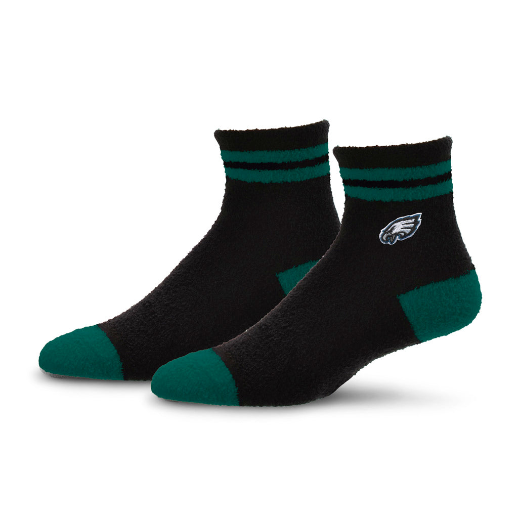 NFL Philadelphia Eagles For Bare Feet Stripe Cozy Socks - Black