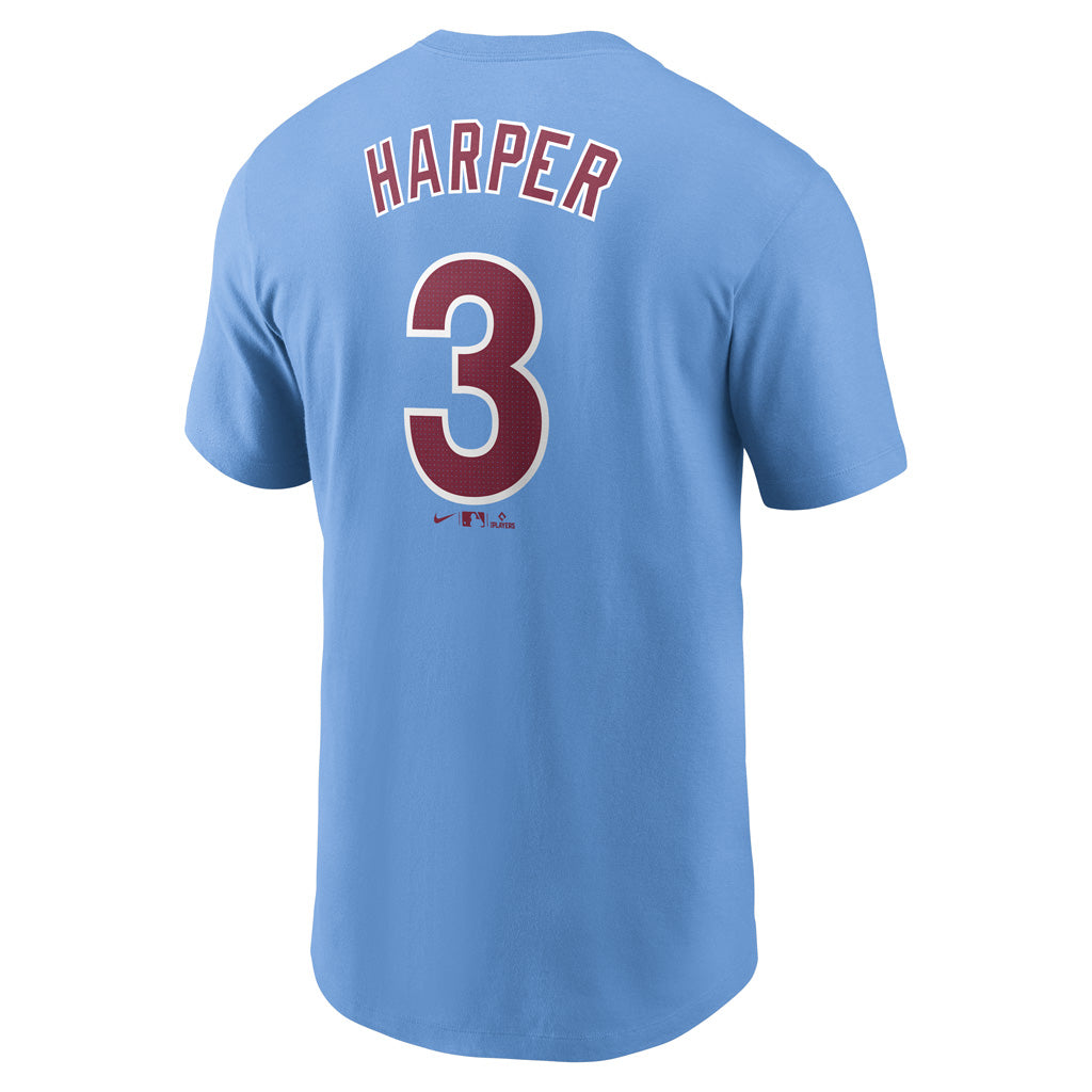 MLB Philadelphia Phillies Bryce Harper Nike FUSE Name & Number T-Shirt - Blue
