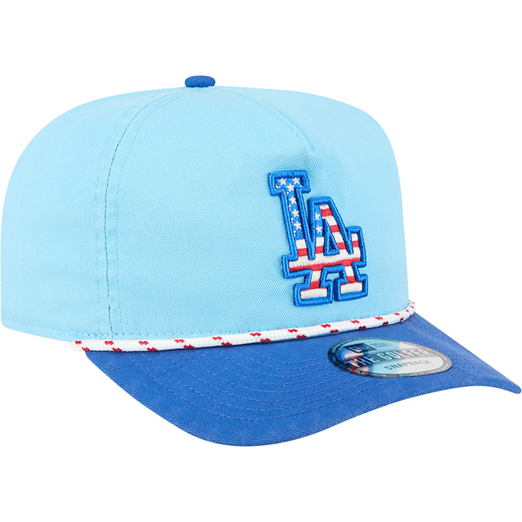 MLB Los Angeles Dodgers New Era 2025 4th of July Golfer Snapback Hat - Blue