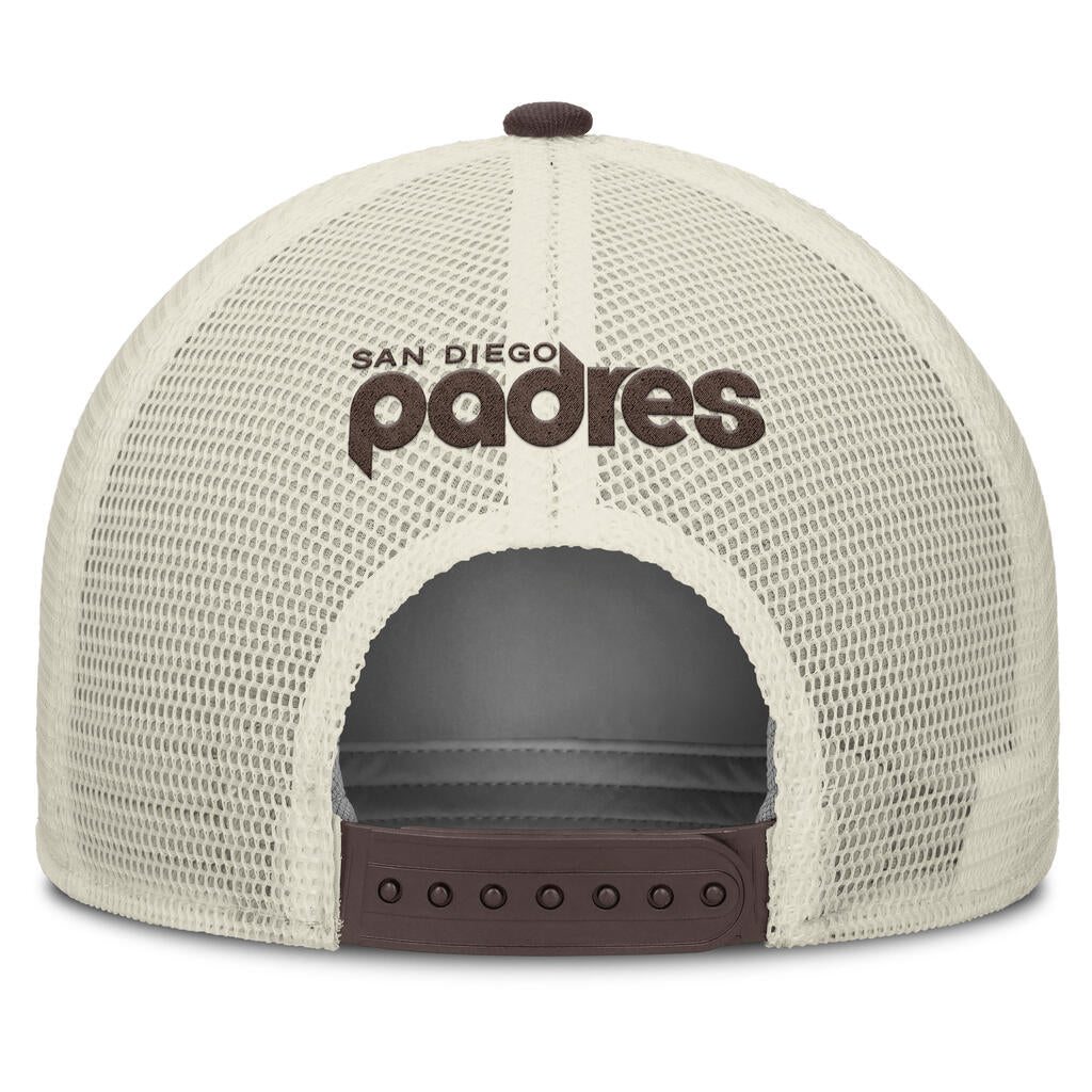 MLB San Diego Padres Nike Cooperstown Trucker Snapback Hat - Brown