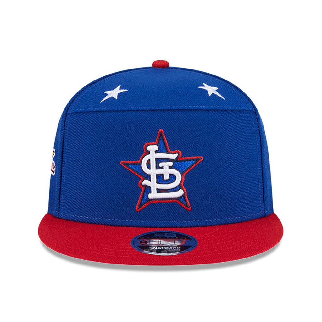 MLB St. Louis Cardinals New Era 2025 All Star Game Workout 9FIFTY Split Panel Snapback Hat - Blue