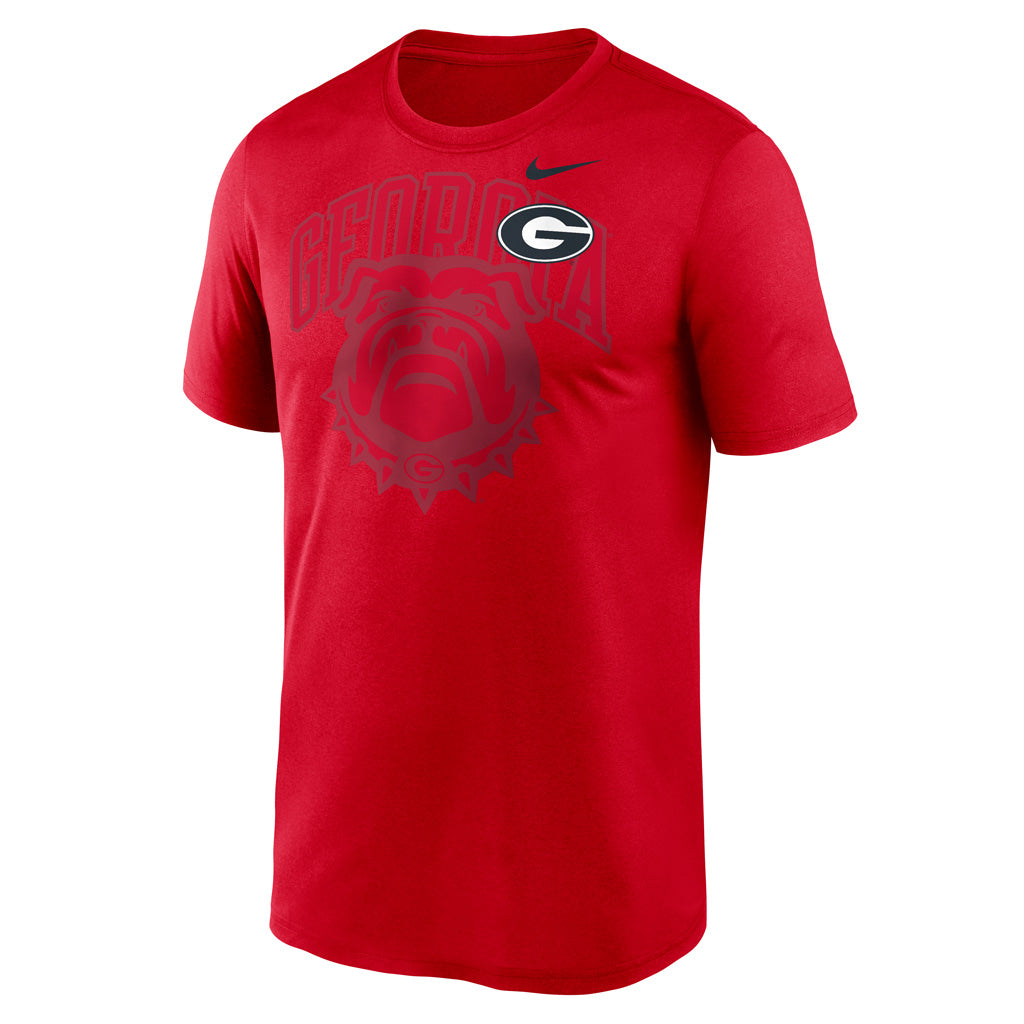 NCAA Georgia Bulldogs Nike Shadow Logo Legend T-Shirt - Red