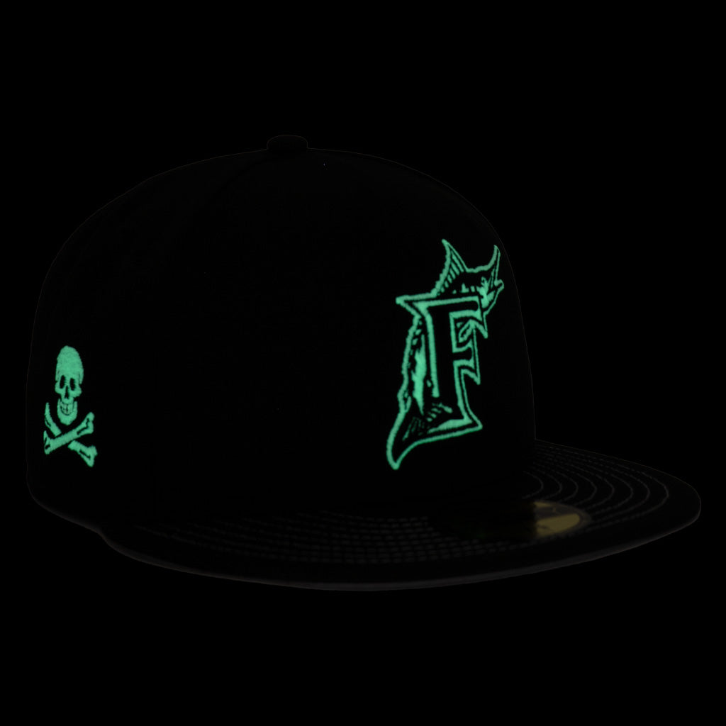 MLB Miami Marlins New Era Jolly Roger 59FIFTY Fitted Hat - Black