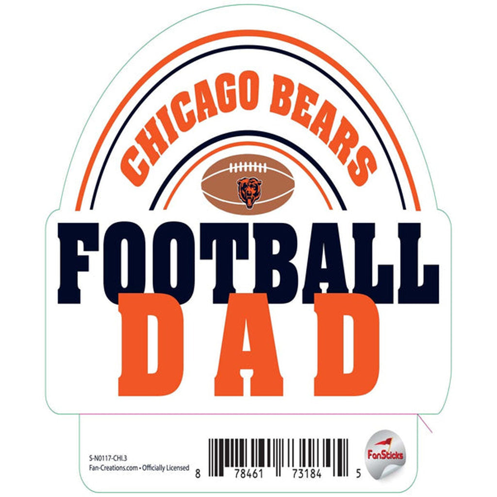 NFL Chicago Bears Fan Creations Dad Sticker