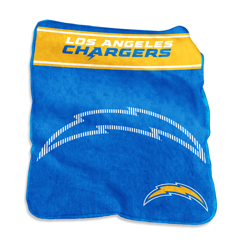 NFL Los Angeles Chargers Logo Brands 60" x 80" Raschel Blanket - Blue