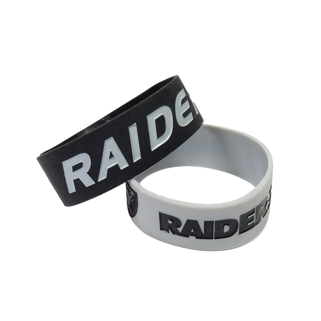 NFL Las Vegas Raiders Aminco 2 Pack Silicone Bands