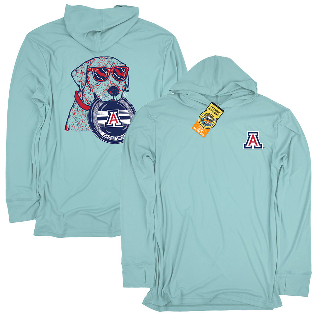 NCAA Arizona Wildcats The Duck Company Fetch Hooded Long Sleeve Shirt - Blue