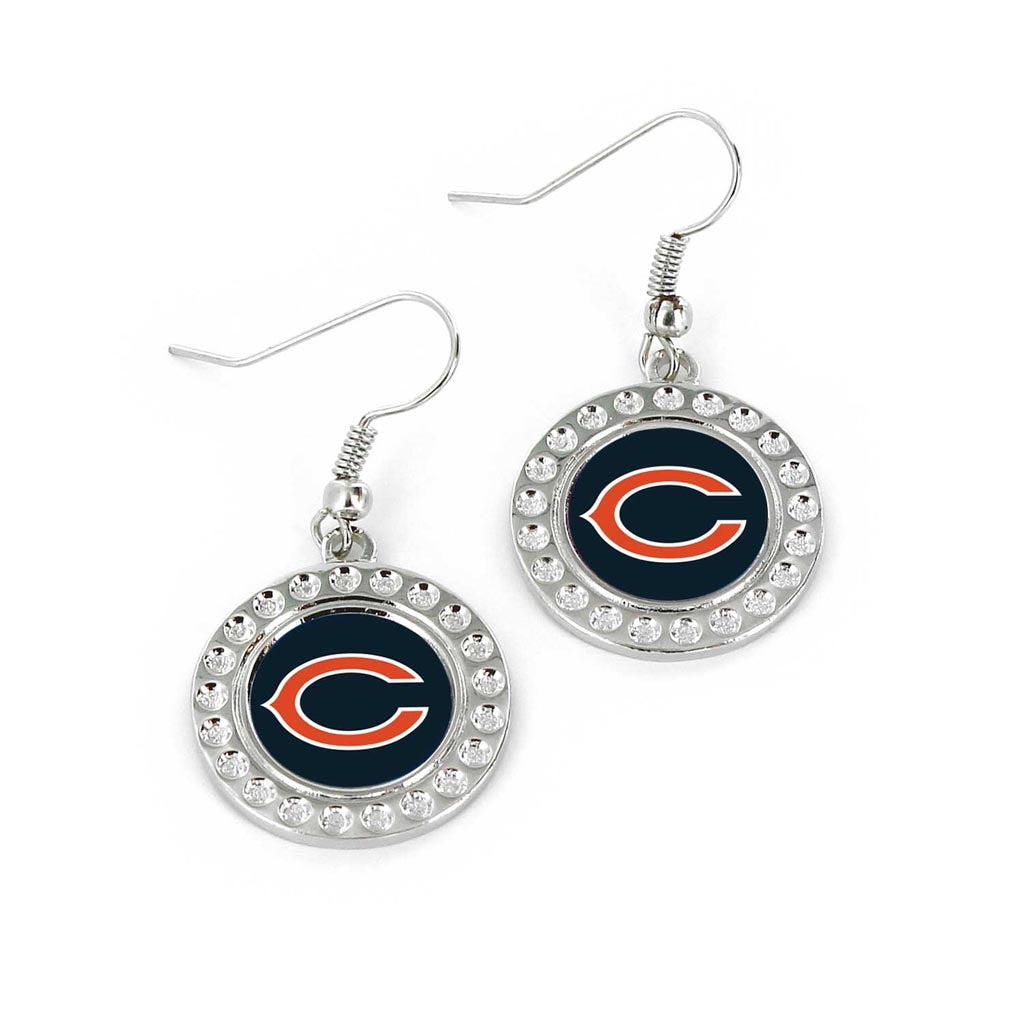 NFL Chicago Bears Aminco Dimple Earrings - Navy