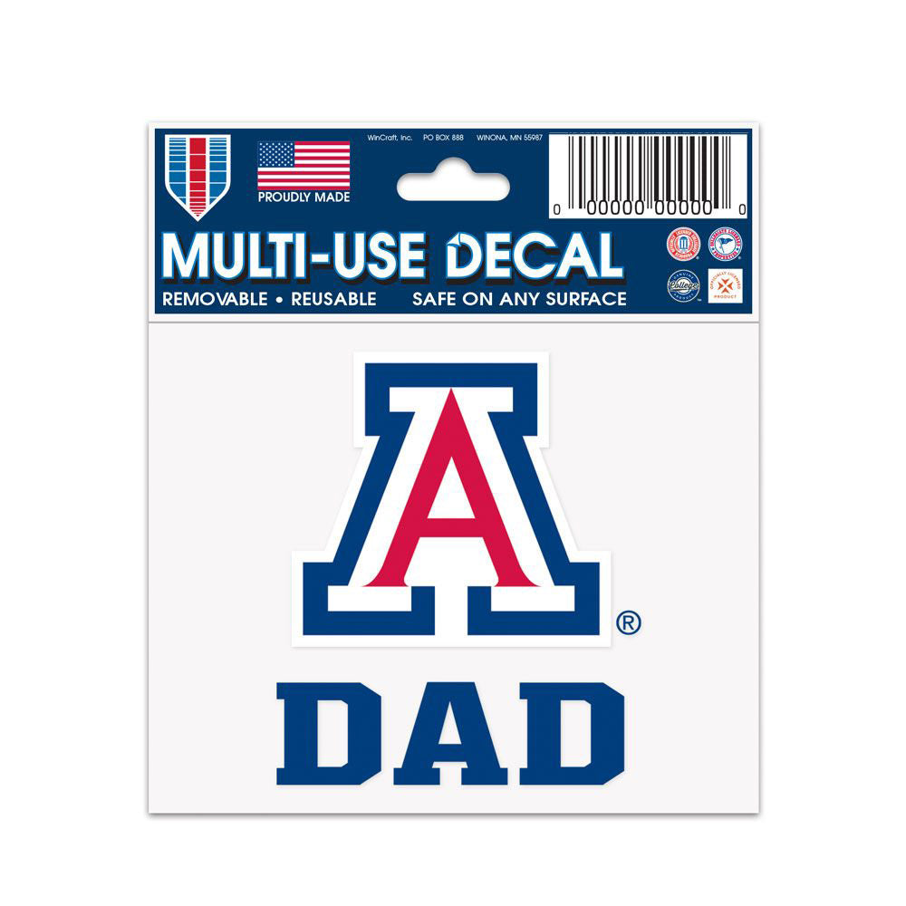 NCAA Arizona Wildcats WinCraft 3"x4" Arizona Dad Decal