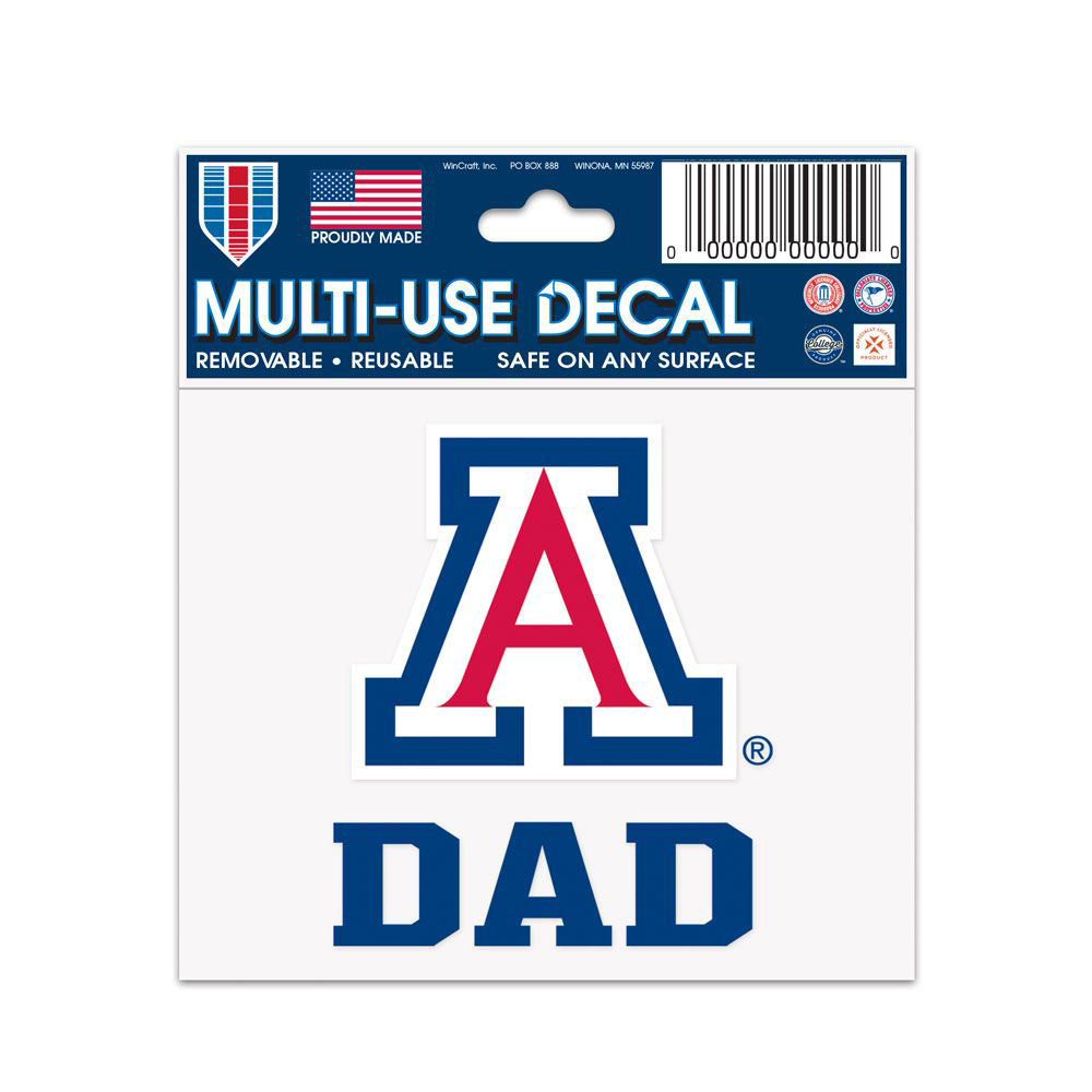 NCAA Arizona Wildcats WinCraft 3&quot;x4&quot; Arizona Dad Decal