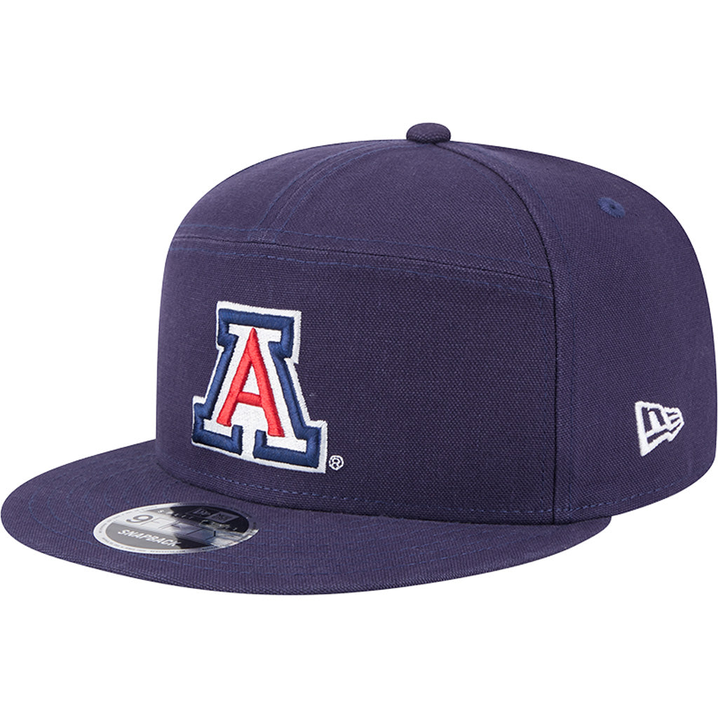 NCAA Arizona Wildcats Cotton Canvas 9FIFTY Split Panel Snapback Hat - Navy