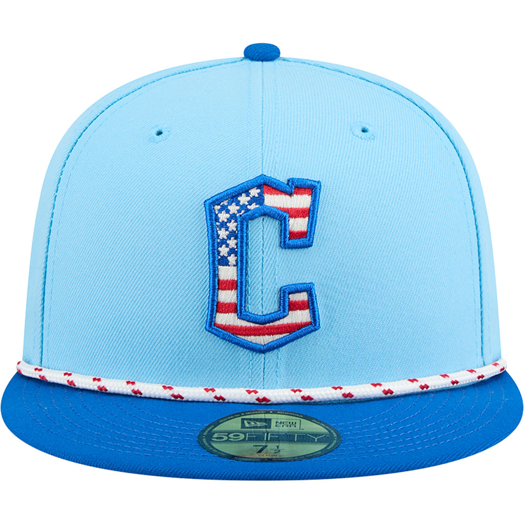 MLB Cleveland Guardians New Era 2025 4th of July 59FIFTY Fitted Hat - Blue