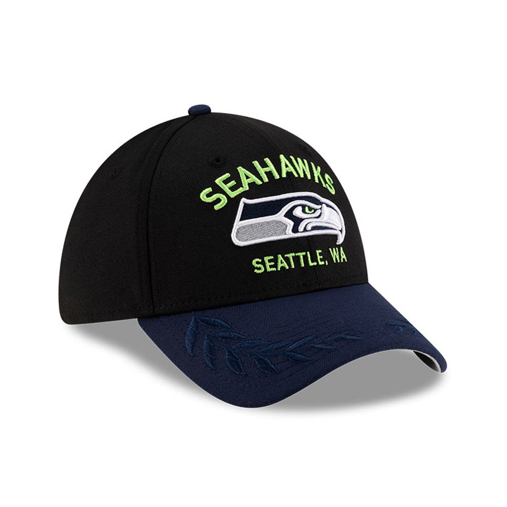 NFL Seattle Seahawks New Era 2025 Draft 39THIRTY Flex Fit Hat - Black