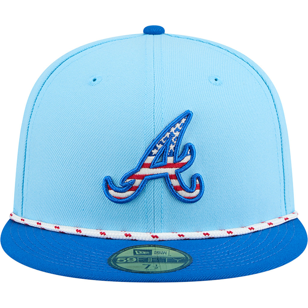 MLB Atlanta Braves New Era 2025 4th of July 59FIFTY Fitted Hat - Blue