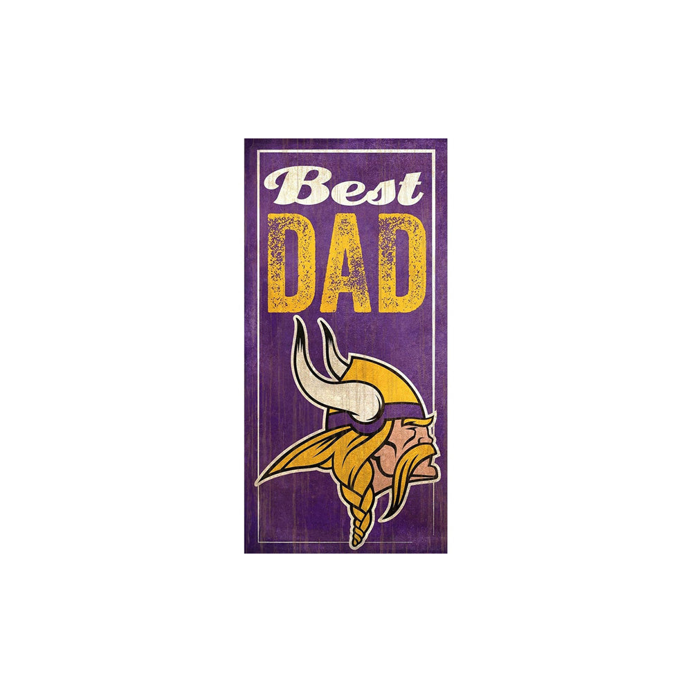 NFL Minnesota Vikings Fan Creations Best Dad 6" x 12" Sign