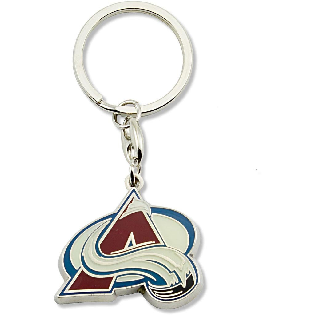 NHL Colorado Avalanche Aminco Logo Keychain - White
