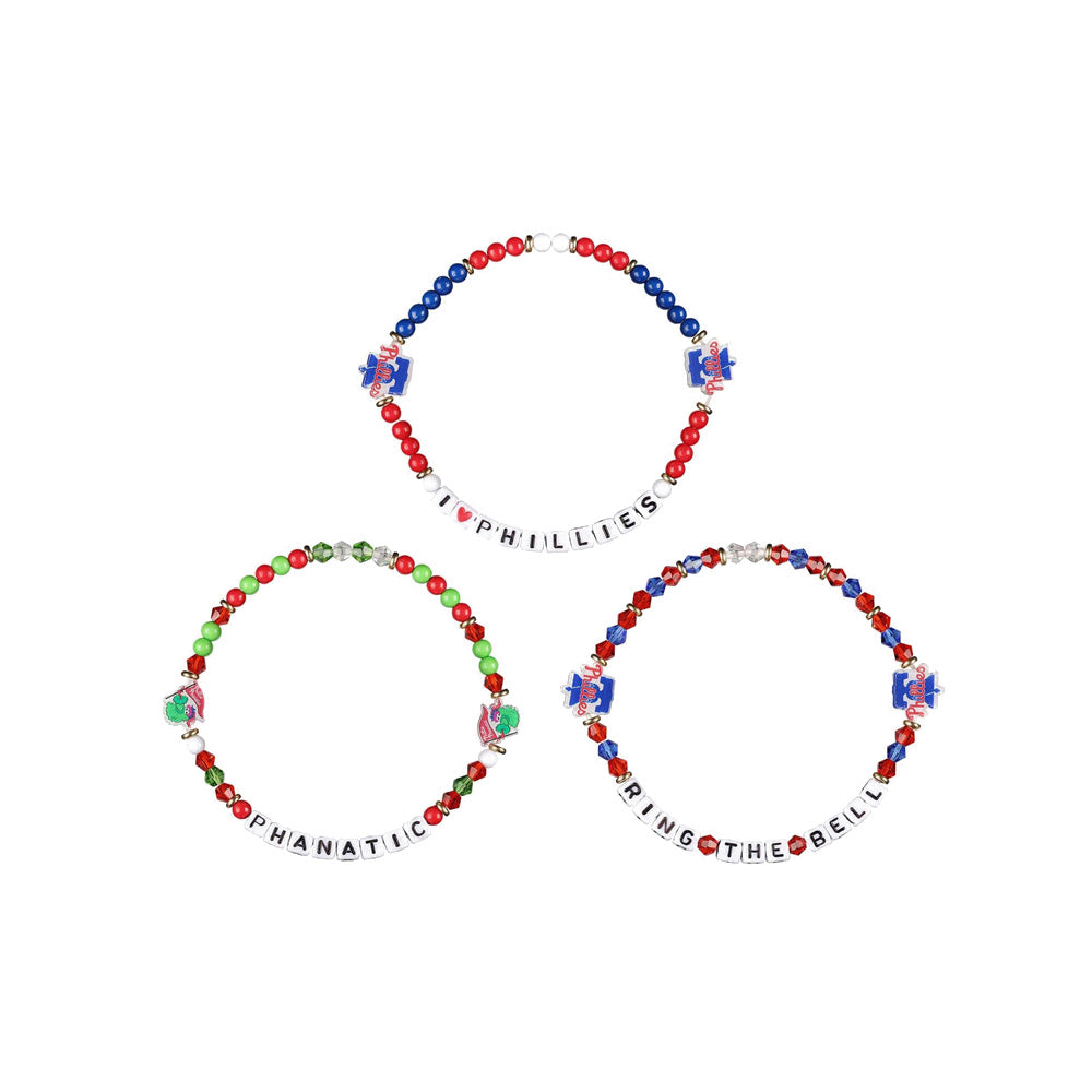 MLB Philadelphia Phillies FOCO 3-Pack Friendship Bracelet