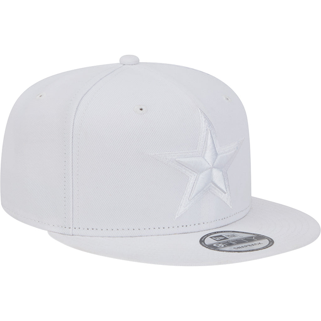 NFL Dallas Cowboys New Era White on White 9FIFTY Snapback Hat - White