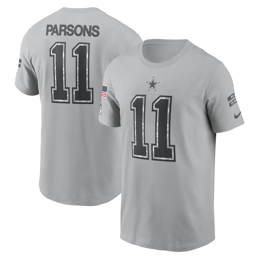 NFL Dallas Cowboys Micah Parsons Nike 2024 Salute to Service Name & Number Short Sleeve T-Shirt