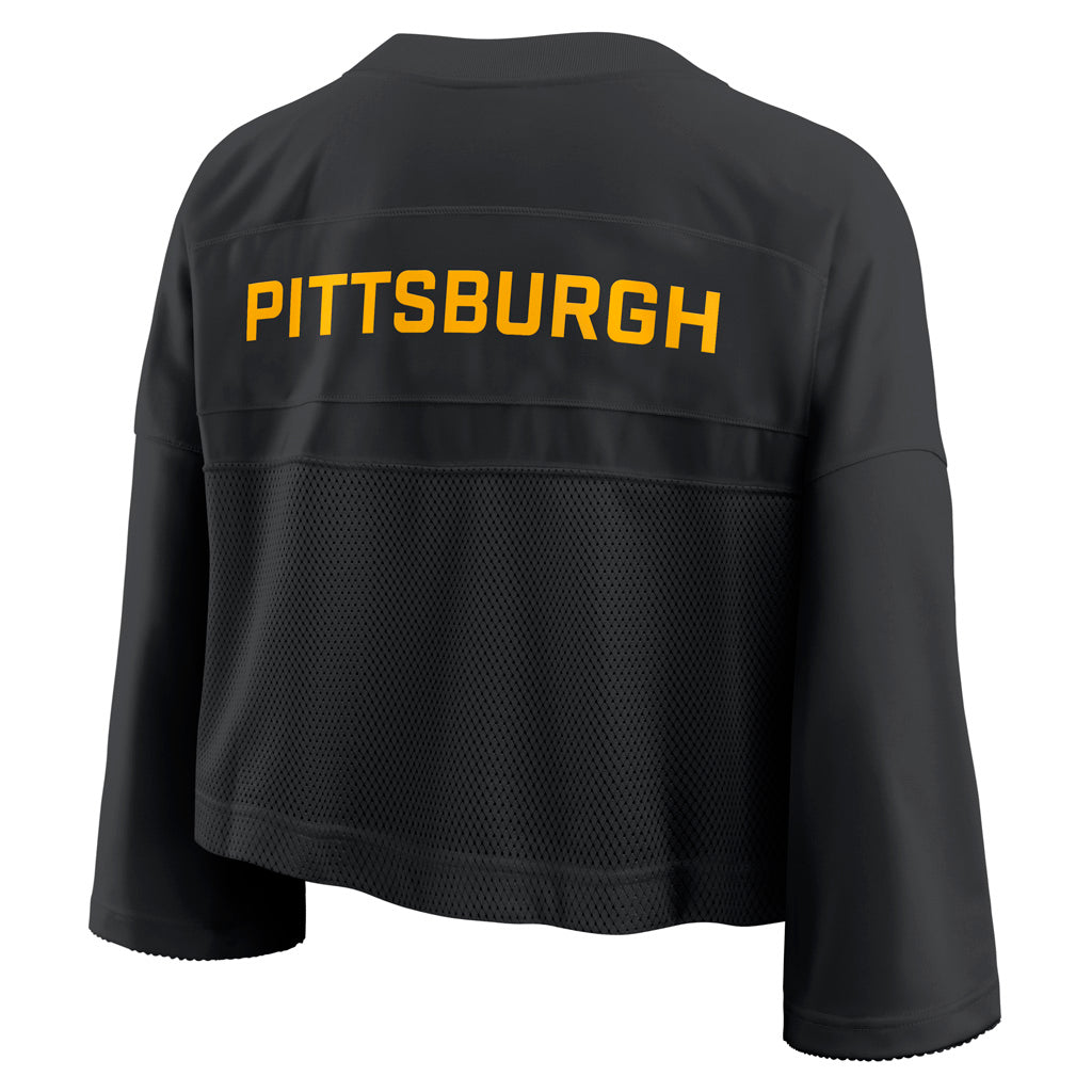 NFL Pittsburgh Steelers Women's Nike Jersey Fashion Crop Top - Black