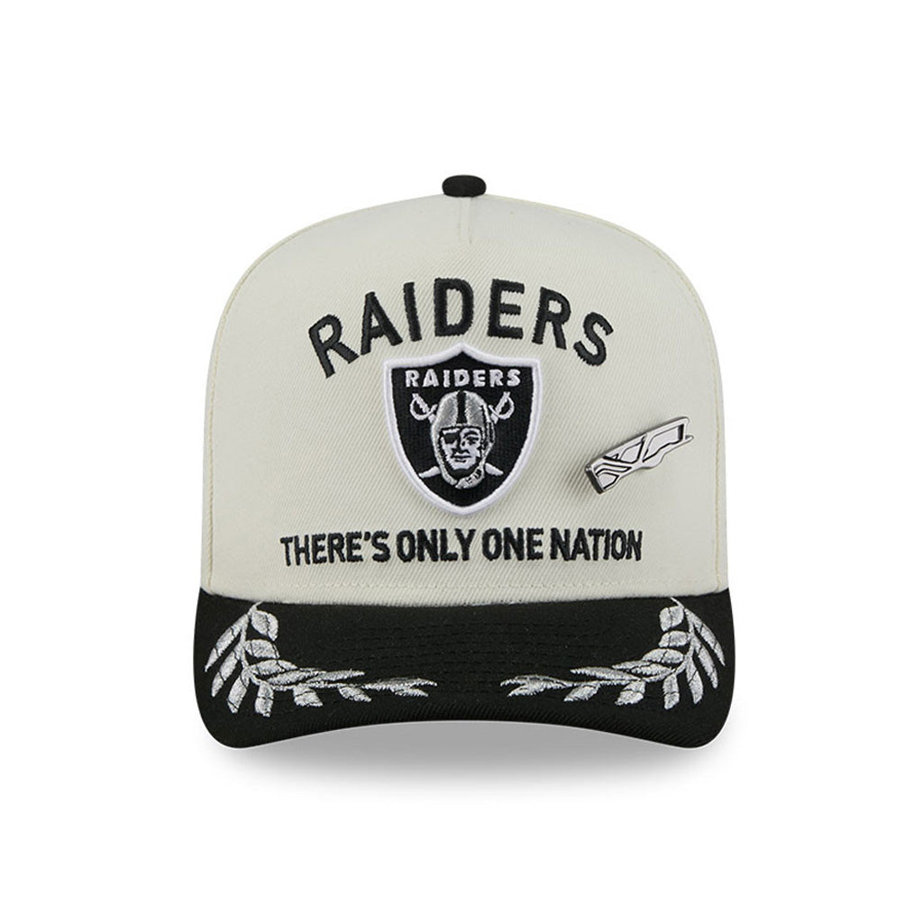 NFL Las Vegas Raiders New Era 2025 Draft 59FIFTY A-Frame Fitted Hat - Chrome