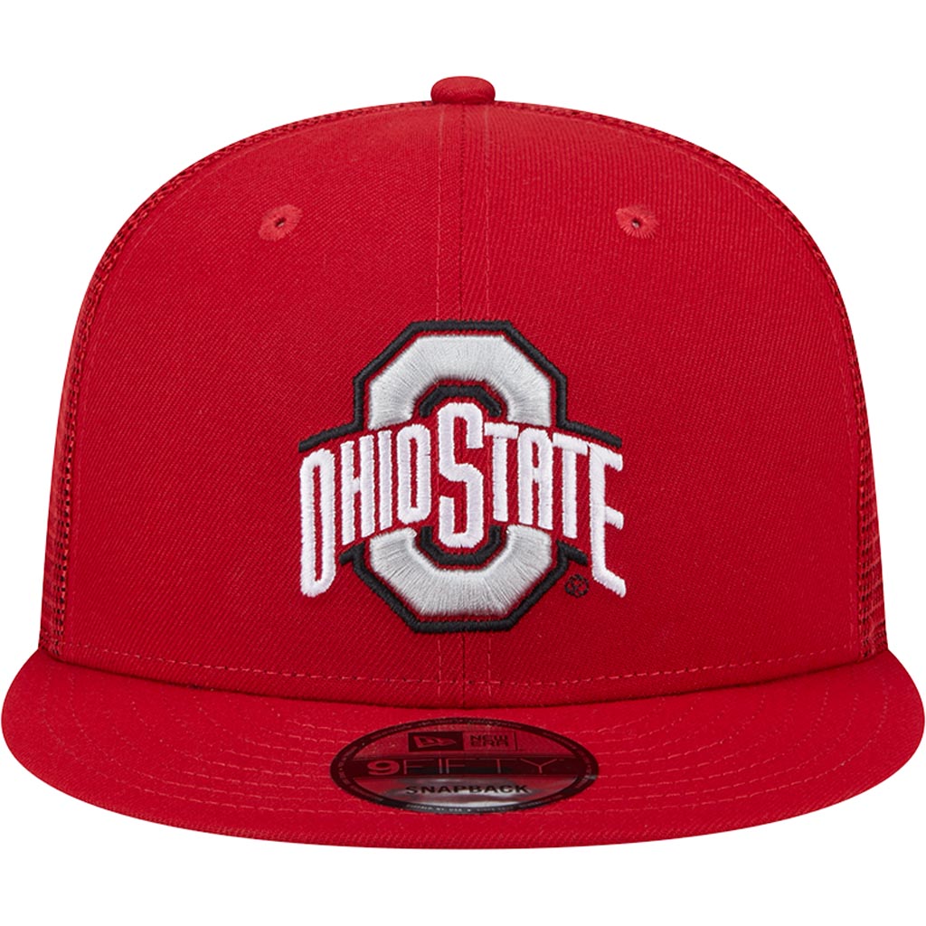 NCAA Ohio State Buckeyes New Era 9FIFTY Snapback Trucker Hat - Red