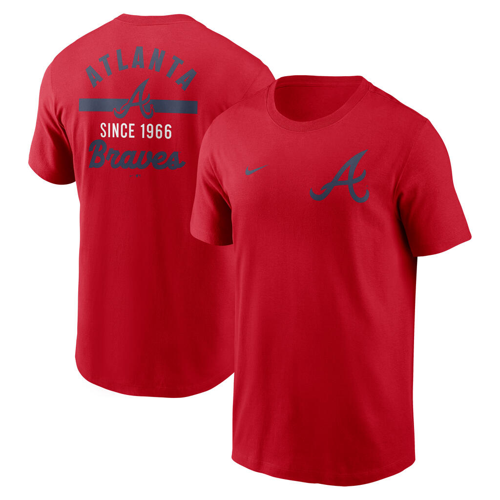 MLB Atlanta Braves Nike 2-Hit Cotton T-Shirt - Red