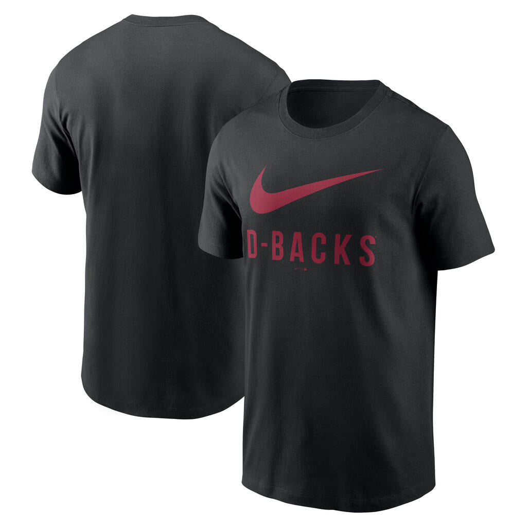 MLB Arizona Diamondbacks Nike Swoosh Cotton T-Shirt - Black