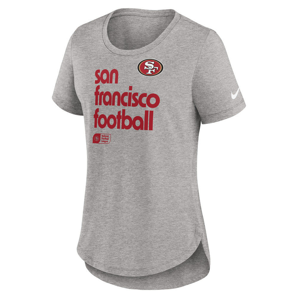 NFL San Francisco 49ers Women&#39;s Nike Tri-Blend Fashion T-Shirt - Heather Gray