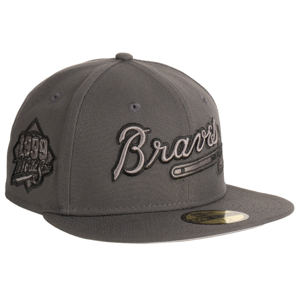 MLB Atlanta Braves New Era Tonal Graphite 59FIFTY Fitted Hat - Graphite