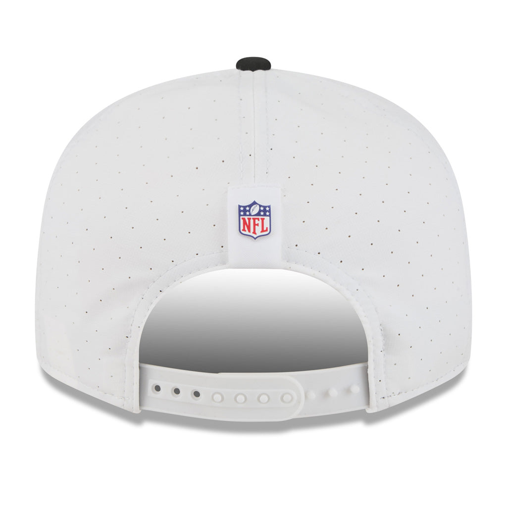 NFL Las Vegas Raiders New Era 2025 Training 9FIFTY Split Panel Snapback Hat - White
