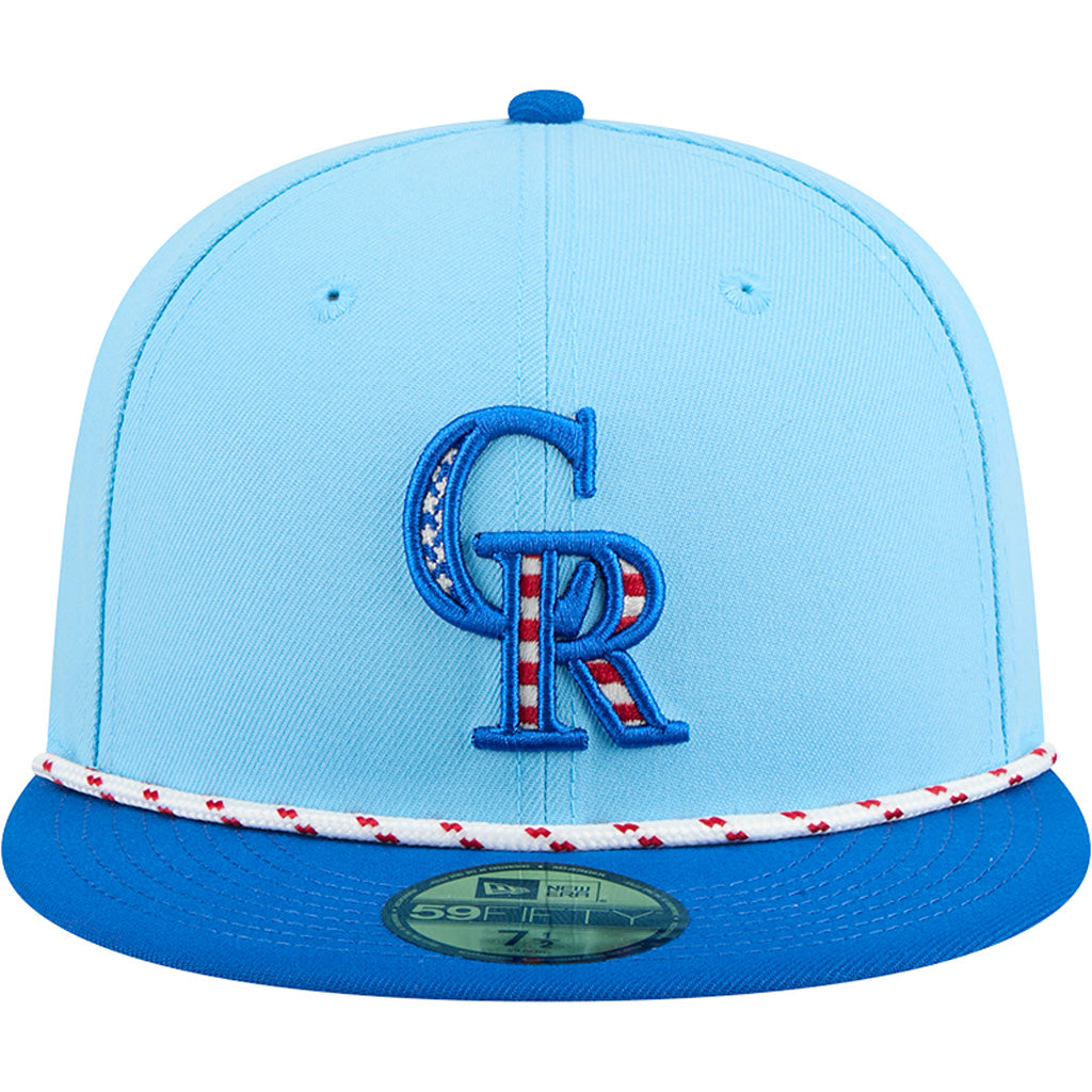 MLB Colorado Rockies New Era 2025 4th of July 59FIFTY Fitted Hat - Blue