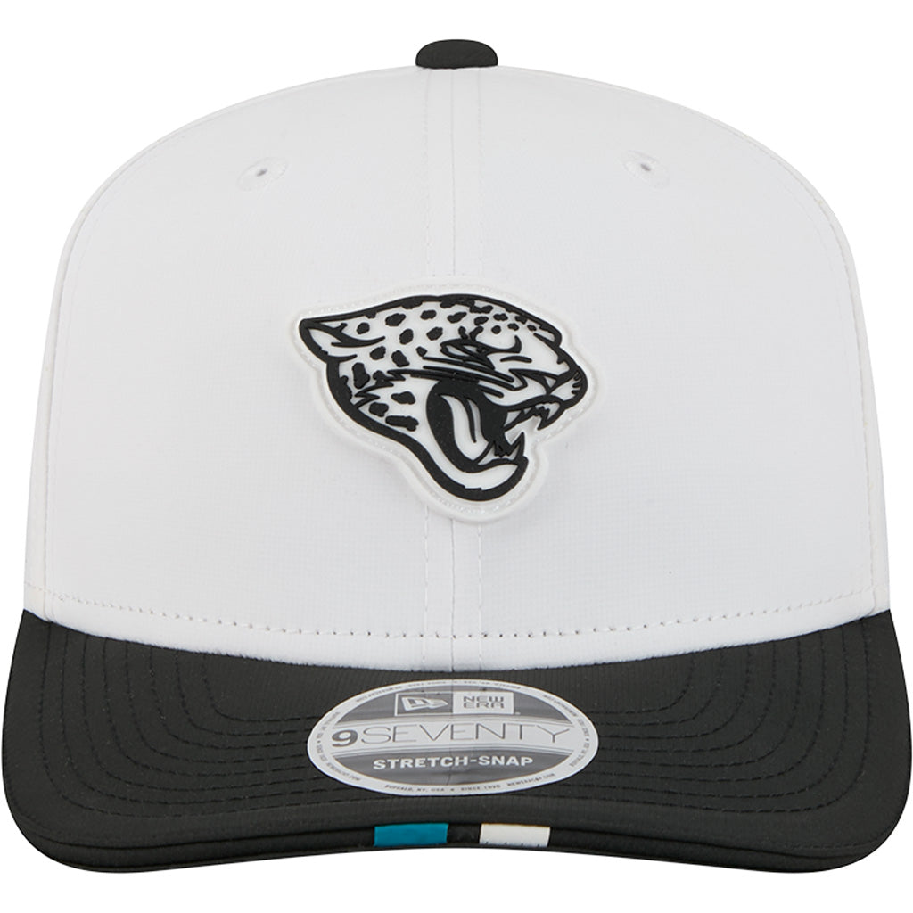 NFL Jacksonville Jaguars New Era 2025 Training 9SEVENTY Stretch-Snapback Hat - White