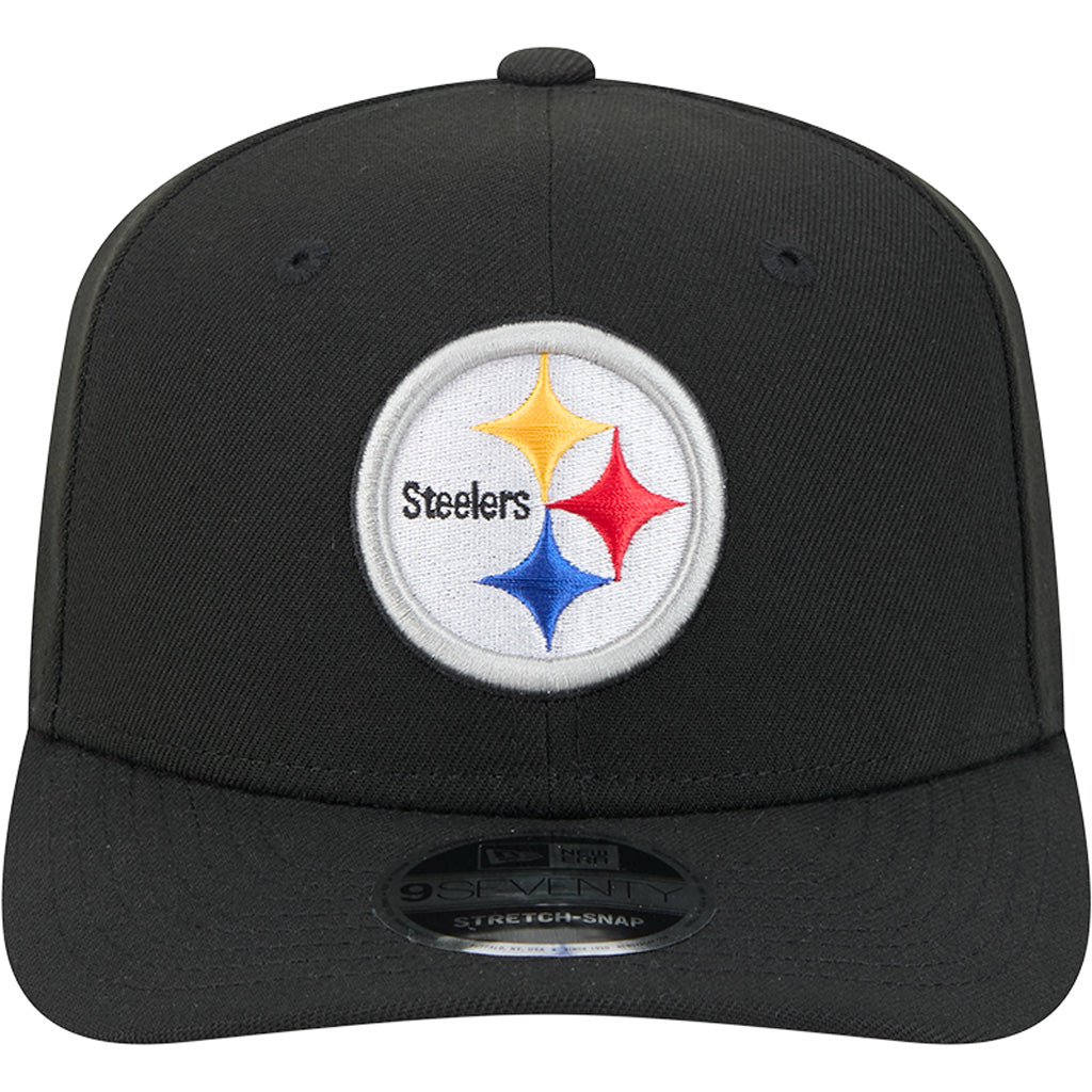 NFL Pittsburgh Steelers Primary Logo 9SEVENTY Stretch-Snapback Hat - Black