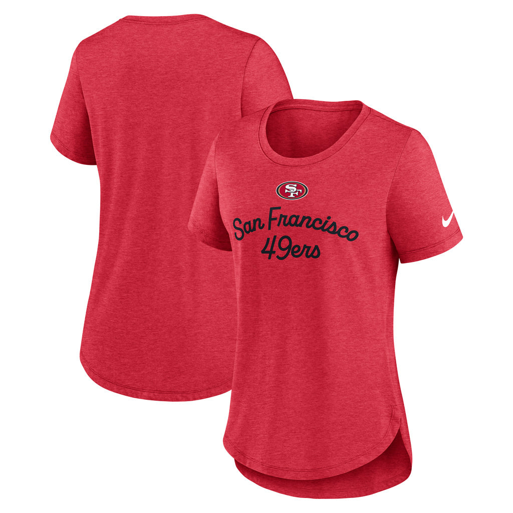 NFL San Francisco 49ers Women's Nike Fashion Triblend T-Shirt - Red
