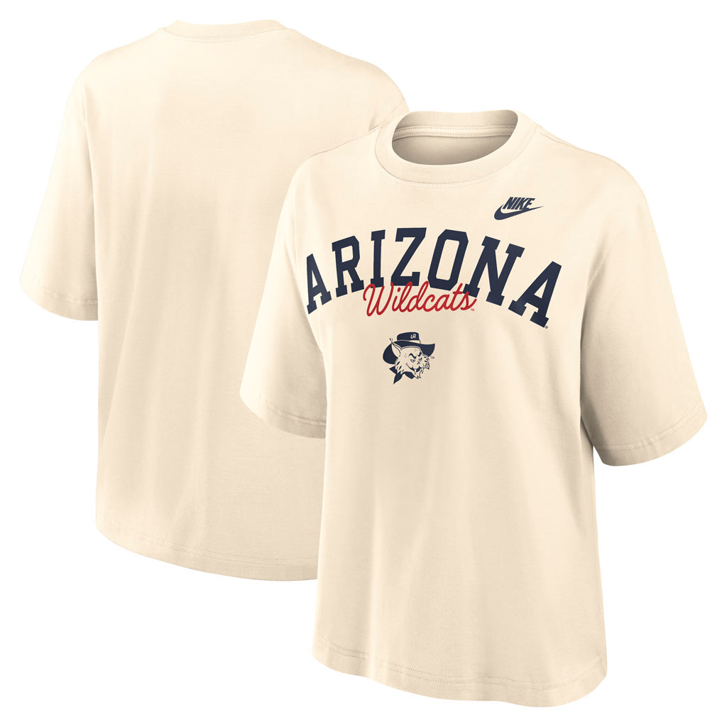 NCAA Arizona Wildcats Women's Nike Legacy Boxy T-Shirt - Cream