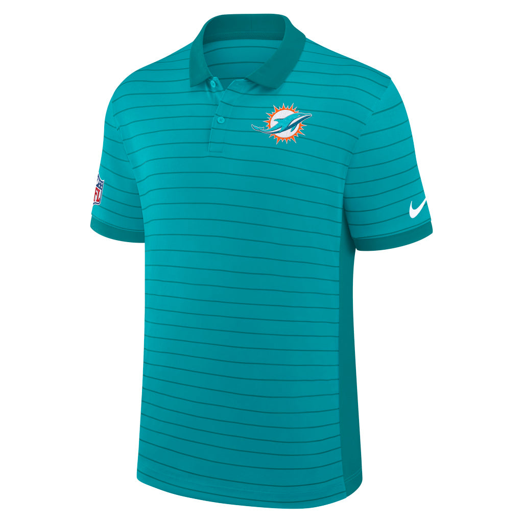 NFL Miami Dolphins Nike 2025 Dri-Fit Striped Polo - Teal