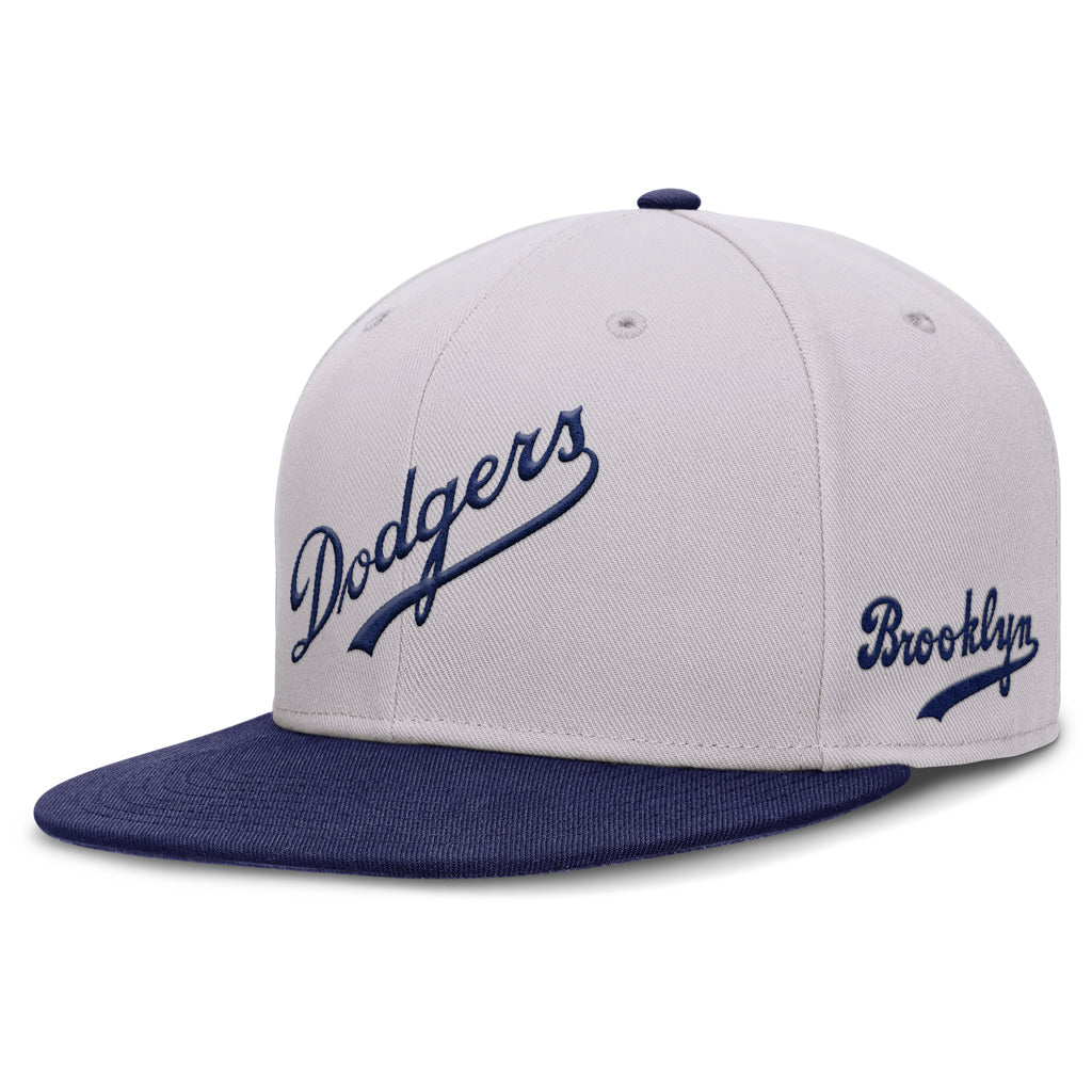 MLB Los Angeles Dodgers Nike Two-Tone Cooperstown Fitted Hat - Gray