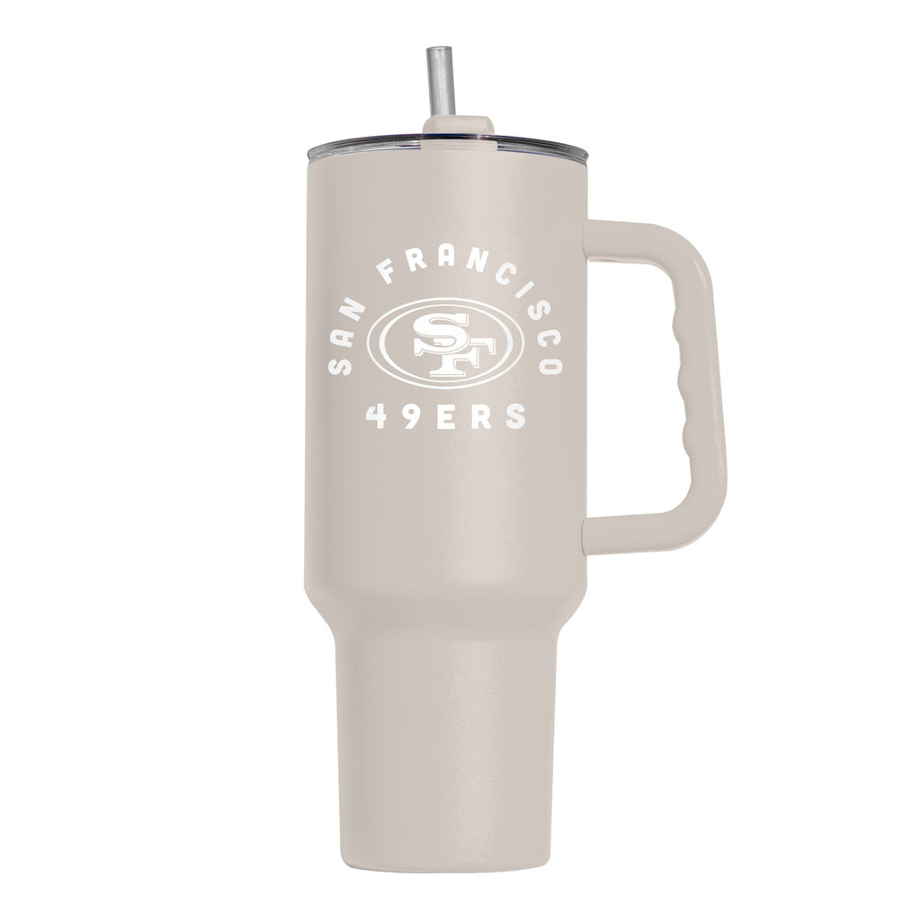 NFL San Francisco 49ers Logo Brands 40oz Sand Travel Tumbler