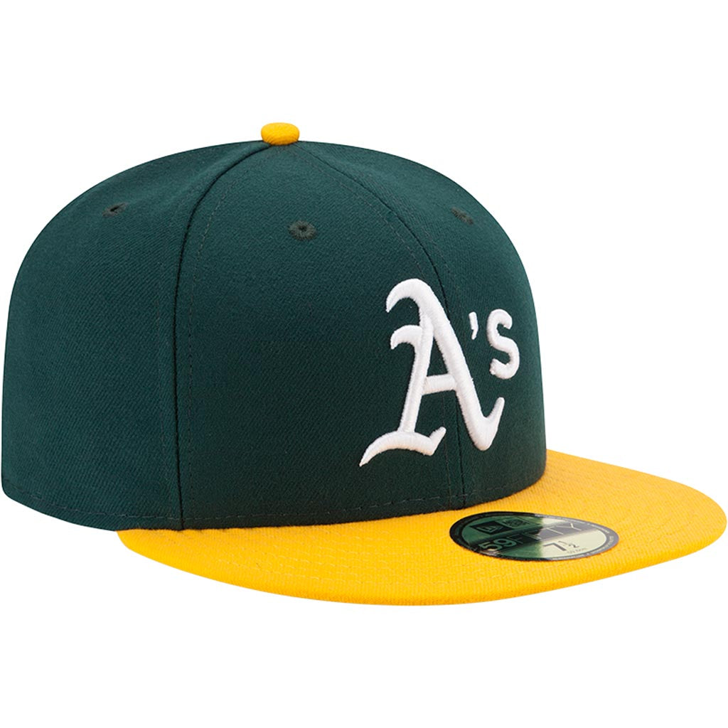 MLB Oakland Athletics Youth New Era Home Authentic Collection 59FIFTY Fitted Hat - Green