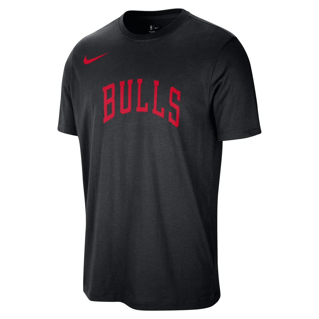 NBA Chicago Bulls Nike Essential Wordmark T-Shirt - Black