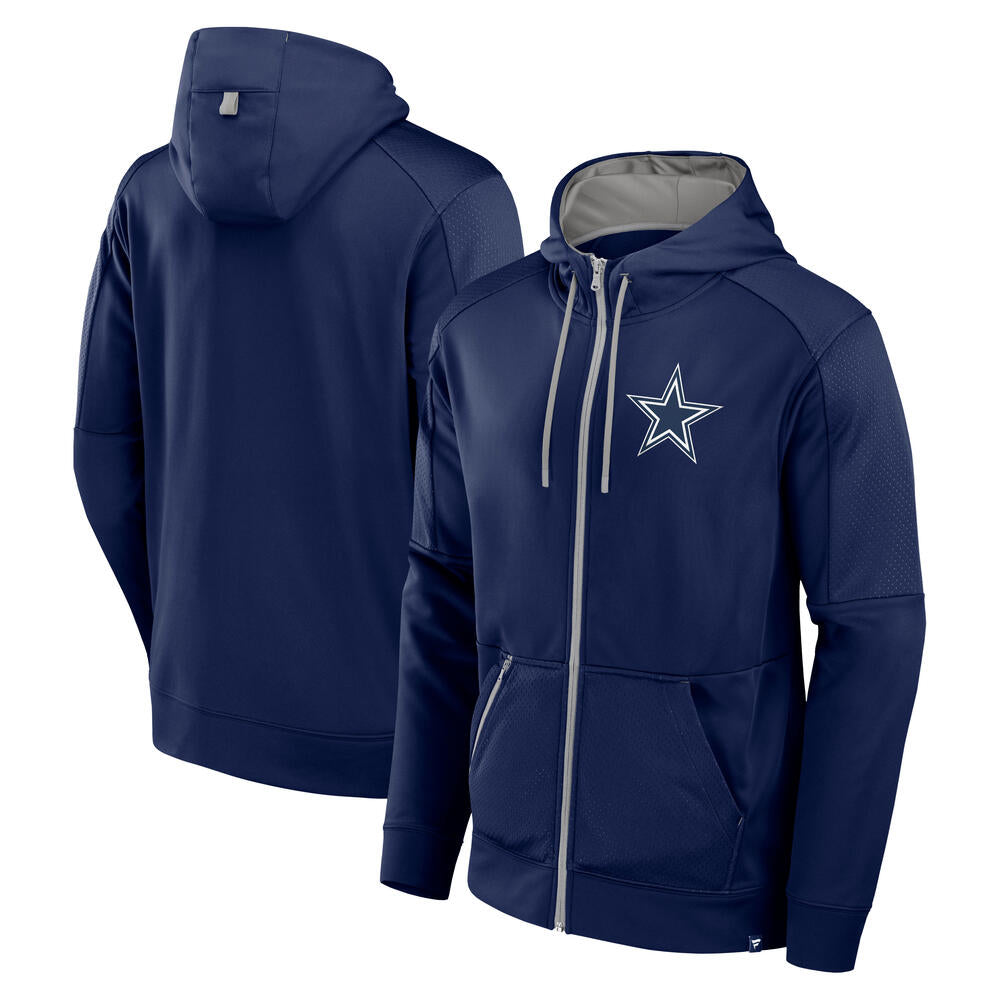 NFL Dallas Cowboys Fanatics Defender Full Zip Hoodie - Navy