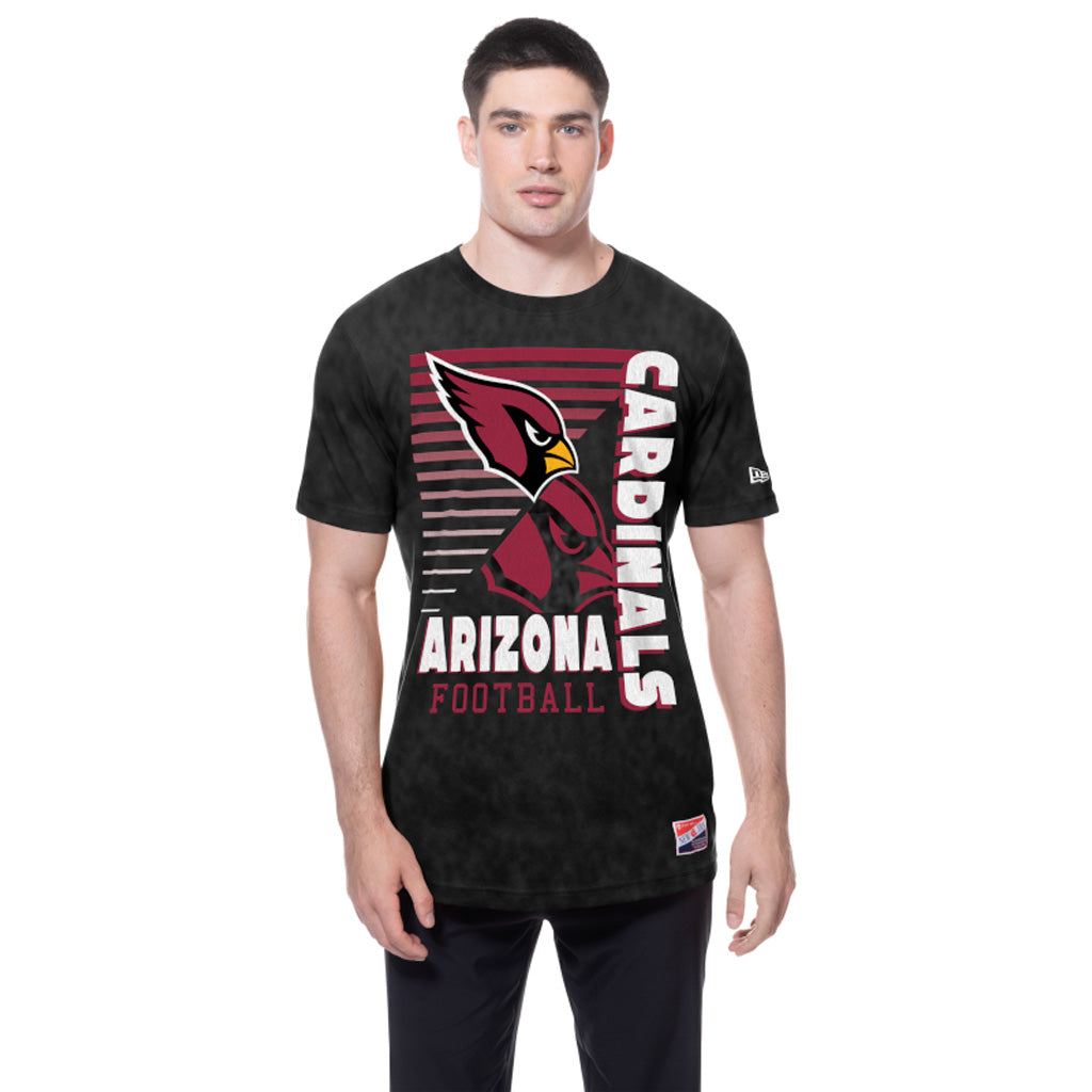 NFL Arizona Cardinals New Era Throwback Wash T-Shirt - Black