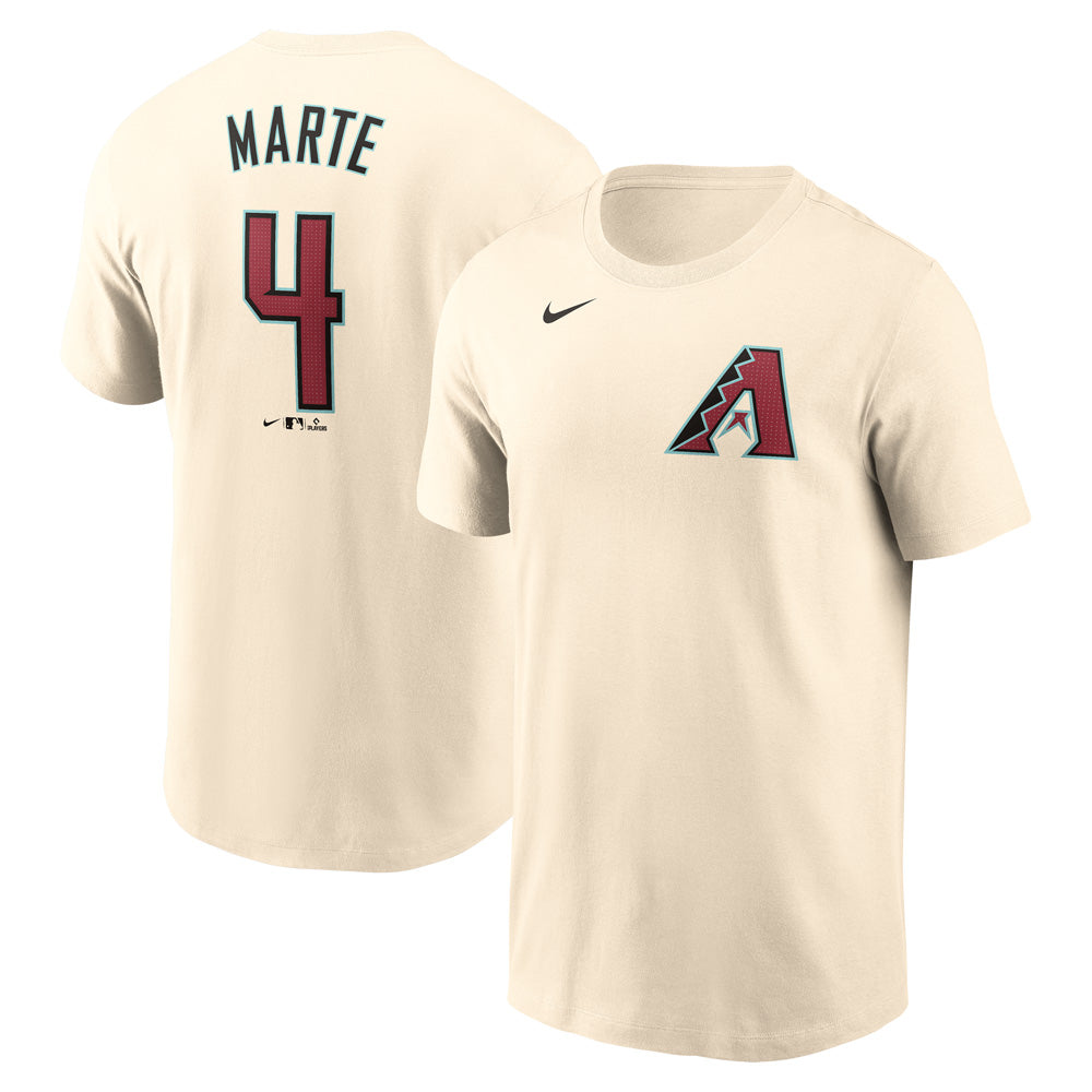 MLB Arizona Diamondbacks Ketel Marte Nike FUSE Home Name & Number T-Shirt - Cream