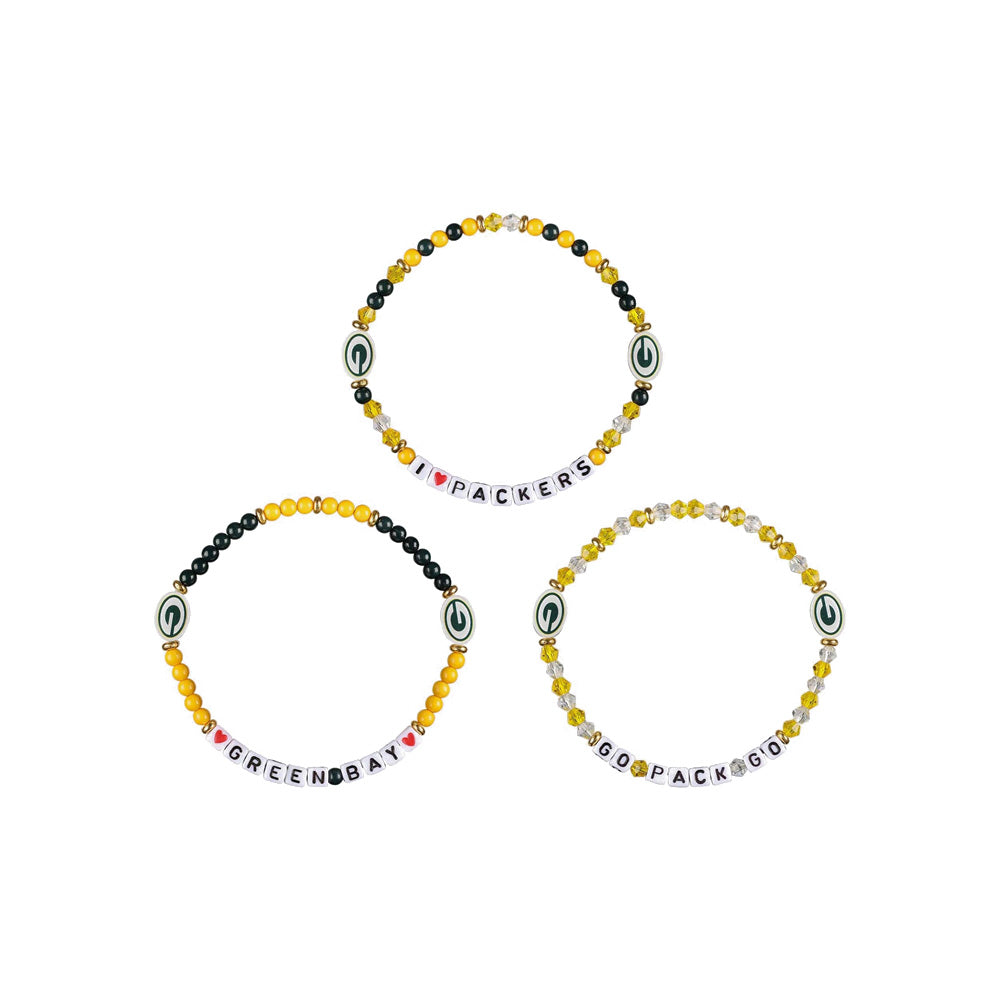 NFL Green Bay Packers FOCO 3-Pack Friendship Bracelet