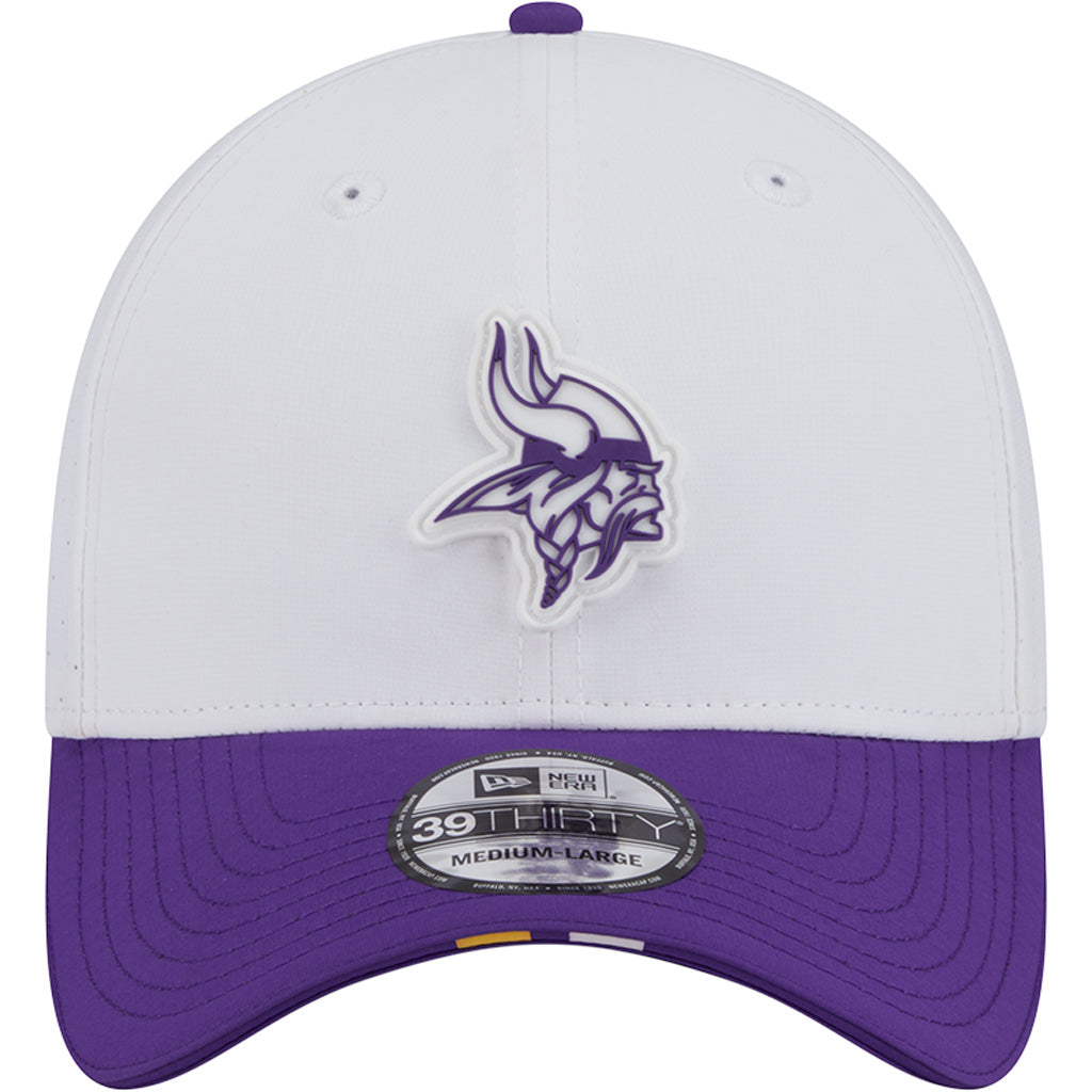 NFL Minnesota Vikings New Era 2025 Training 39THIRTY Flex Fit Hat - White