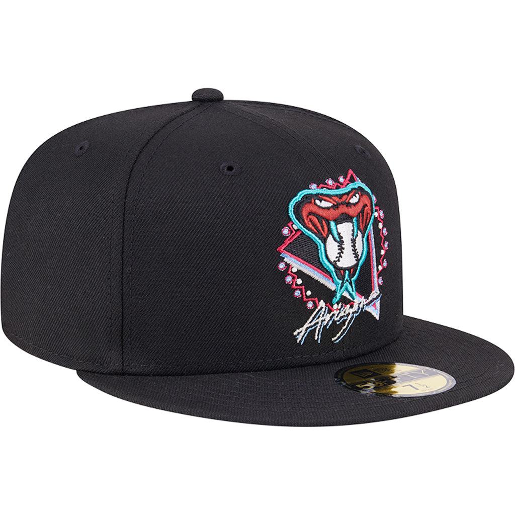 MLB Arizona Diamondbacks New Era Neon 59FIFTY Fitted Hat - Black